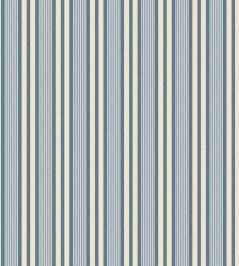 Loom Stripe Wallpaper by George & Minnie Denim Loom Stripe Wallpaper by George & Minnie Denim