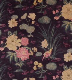 Lotus Garden Fabric by Liberty Brinjal Lotus Garden Fabric by Liberty Brinjal