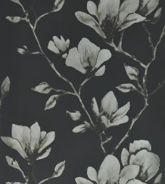 Lotus Wallpaper by Harlequin Onyx / Silver Lotus Wallpaper by Harlequin Onyx / Silver