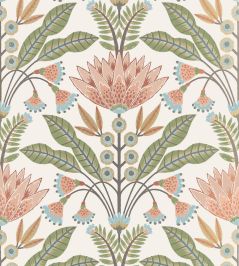 Lotus Wallpaper by Thibaut Apricot Lotus Wallpaper by Thibaut Apricot