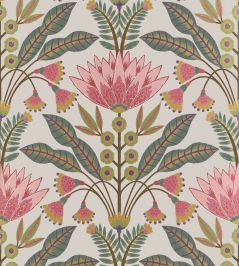 Lotus Wallpaper by Thibaut Cranberry Lotus Wallpaper by Thibaut Cranberry