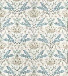 Lotus Fabric by Thibaut Spa Blue Lotus Fabric by Thibaut Spa Blue