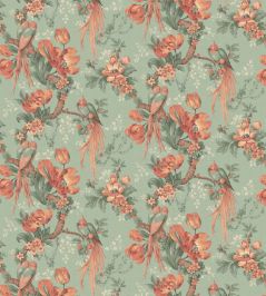 Lovebirds Wallpaper by Divine Savages Eggshell Green Lovebirds Wallpaper by Divine Savages Eggshell Green