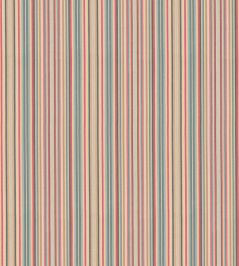 Luna Stripe Fabric by GP & J Baker Teal/Red Luna Stripe Fabric by GP & J Baker Teal/Red