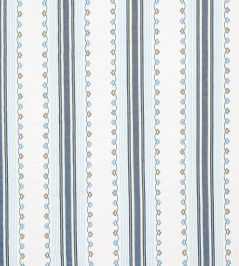 Mabel Stripe Fabric by Nina Campbell Blue/Chocolate Mabel Stripe Fabric by Nina Campbell Blue/Chocolate