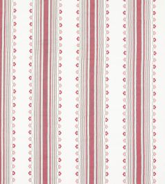 Mabel Stripe Fabric by Nina Campbell Ruby/Duck Egg Mabel Stripe Fabric by Nina Campbell Ruby/Duck Egg