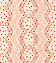 Madame Ziggle Fabric by Ottoline Pink and Coral Madame Ziggle Fabric by Ottoline Pink and Coral