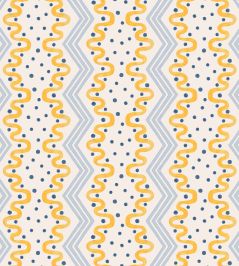 Madame Ziggle Wallpaper by Ottoline Yellow and Blue Madame Ziggle Wallpaper by Ottoline Yellow and Blue