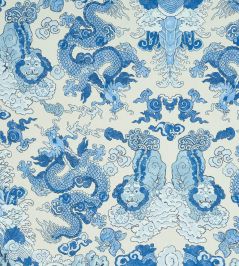 Magic Mountain Dragon Wallpaper by Schumacher Porcelain Magic Mountain Dragon Wallpaper by Schumacher Porcelain