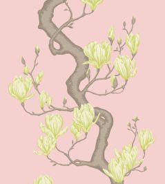 Magnolia Tree Wallpaper by Cole & Son Rose Pink & Soft Lemon Magnolia Tree Wallpaper by Cole & Son Rose Pink & Soft Lemon