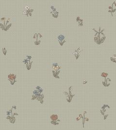 Maja Wallpaper by Sandberg Sage Green Maja Wallpaper by Sandberg Sage Green