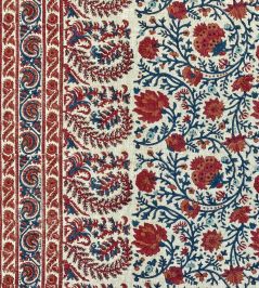 Mallow Border Fabric by Ian Sanderson Bordeaux Mallow Border Fabric by Ian Sanderson Bordeaux