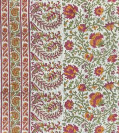 Mallow Border Fabric by Ian Sanderson Chilli Mallow Border Fabric by Ian Sanderson Chilli