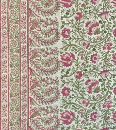 Mallow Border Fabric by Ian Sanderson Thrift Pink Mallow Border Fabric by Ian Sanderson Thrift Pink