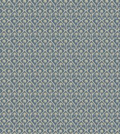 Mallow Trellis Wallpaper by Josephine Munsey Blue Mallow Trellis Wallpaper by Josephine Munsey Blue