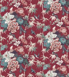 Maluku Fabric by Arley House Claret Maluku Fabric by Arley House Claret