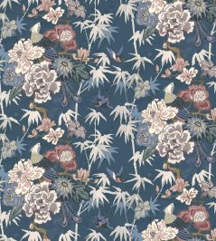 Maluku Fabric by Arley House Prussian Blue Maluku Fabric by Arley House Prussian Blue