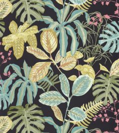 Manaus Wallpaper by Caselio Noir Multico Manaus Wallpaper by Caselio Noir Multico