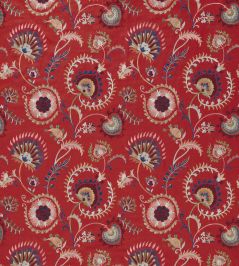 Mandana Fabric by Nina Campbell Red/Blue/Multi Mandana Fabric by Nina Campbell Red/Blue/Multi