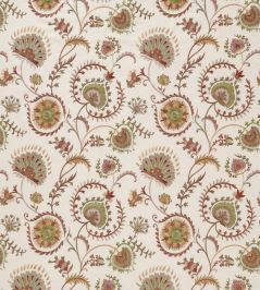 Mandana Fabric by Nina Campbell Sage/Russet/Ivory Mandana Fabric by Nina Campbell Sage/Russet/Ivory
