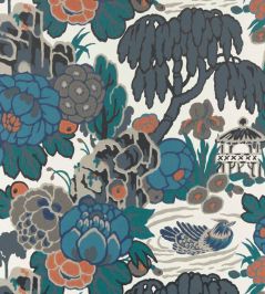 Mandarin Garden Wallpaper by 1838 Wallcoverings Ink Mandarin Garden Wallpaper by 1838 Wallcoverings Ink