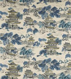 Mandarin Fabric by Manuel Canovas Bleu de Chine Mandarin Fabric by Manuel Canovas Bleu de Chine