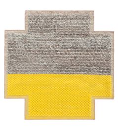 Mangas Space Square Plait Rug by GAN Yellow Mangas Space Square Plait Rug by GAN Yellow