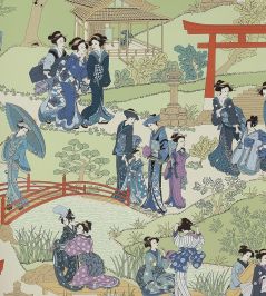 Geishas Wallpaper by Manuel Canovas Indigo Geishas Wallpaper by Manuel Canovas Indigo