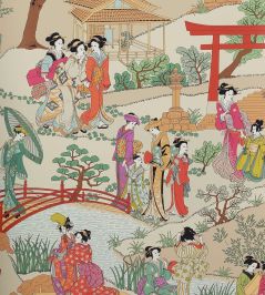 Geishas Wallpaper by Manuel Canovas Fuchsia Geishas Wallpaper by Manuel Canovas Fuchsia