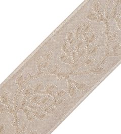 Mare Embroidered Border Trimming by Samuel & Sons Dune Mare Embroidered Border Trimming by Samuel & Sons Dune