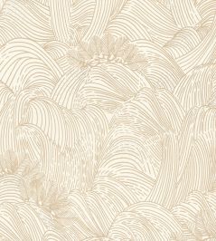 Maree Haute Wallpaper by Casamance Blanc/Dore Maree Haute Wallpaper by Casamance Blanc/Dore
