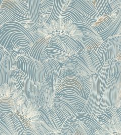 Maree Haute Wallpaper by Casamance Bleu Persan Maree Haute Wallpaper by Casamance Bleu Persan