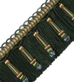 Margaux Beaded Bullion Fringe Trimming by Samuel & Sons Foret Margaux Beaded Bullion Fringe Trimming by Samuel & Sons Foret