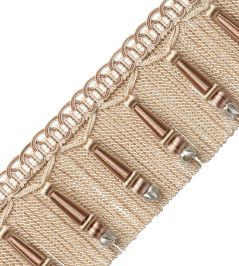 Margaux Beaded Bullion Fringe Trimming by Samuel & Sons Rose De The Margaux Beaded Bullion Fringe Trimming by Samuel & Sons Rose De The