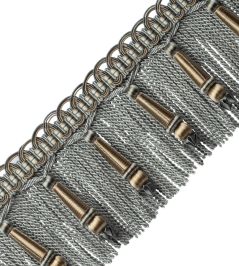 Margaux Beaded Bullion Fringe Trimming by Samuel & Sons Verdigris Margaux Beaded Bullion Fringe Trimming by Samuel & Sons Verdigris