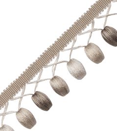 Margaux Beaded Fringe Trimming by Samuel & Sons Feuille D'Argent Margaux Beaded Fringe Trimming by Samuel & Sons Feuille D'Argent