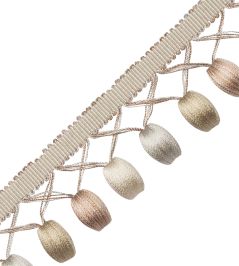 Margaux Beaded Fringe Trimming by Samuel & Sons Rose De The Margaux Beaded Fringe Trimming by Samuel & Sons Rose De The