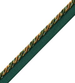 Margaux Cord With Tape Trimming by Samuel & Sons Foret Margaux Cord With Tape Trimming by Samuel & Sons Foret
