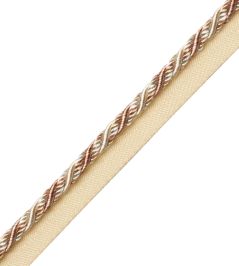 Margaux Cord With Tape Trimming by Samuel & Sons Rose De The Margaux Cord With Tape Trimming by Samuel & Sons Rose De The