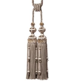 Margaux Double Tassel Tieback Trimming by Samuel & Sons Feuille D'Argent Margaux Double Tassel Tieback Trimming by Samuel & Sons Feuille D'Argent