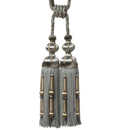 Margaux Double Tassel Tieback Trimming by Samuel & Sons Verdigris Margaux Double Tassel Tieback Trimming by Samuel & Sons Verdigris