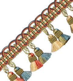 Margaux Tassel Fringe Trimming by Samuel & Sons Mandarine Margaux Tassel Fringe Trimming by Samuel & Sons Mandarine