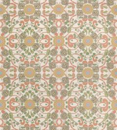 Margaux Fabric by Thibaut Apricot and Sage Margaux Fabric by Thibaut Apricot and Sage