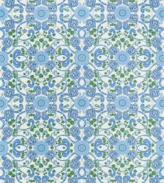 Margaux Fabric by Thibaut Blue and Green Margaux Fabric by Thibaut Blue and Green