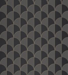 Mariette Wallpaper by Caselio Noir Mariette Wallpaper by Caselio Noir