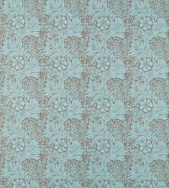 Marigold Fabric by Morris & Co Sky/Chocolate Marigold Fabric by Morris & Co Sky/Chocolate
