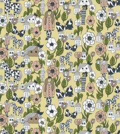 Marikyla Wallpaper by Marimekko Yellow Marikyla Wallpaper by Marimekko Yellow