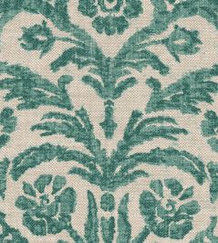 Marlborough Wallpaper by Fermoie Teal Marlborough Wallpaper by Fermoie Teal
