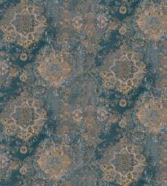 Maroc Fabric by Arley House Teal Maroc Fabric by Arley House Teal