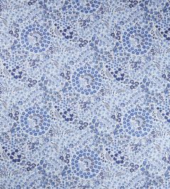 Marquess Garden in Chesham Sateen Fabric by Liberty Lapis Marquess Garden in Chesham Sateen Fabric by Liberty Lapis